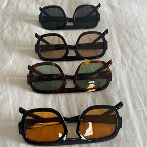 Four pairs of fun sunglasses
Never worn